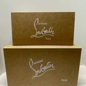 Set of Two Christian Louboutin Tan Shoe Boxes